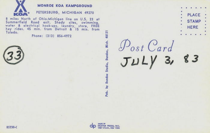 Petersburg KOA - Vintage Postcard (newer photo)